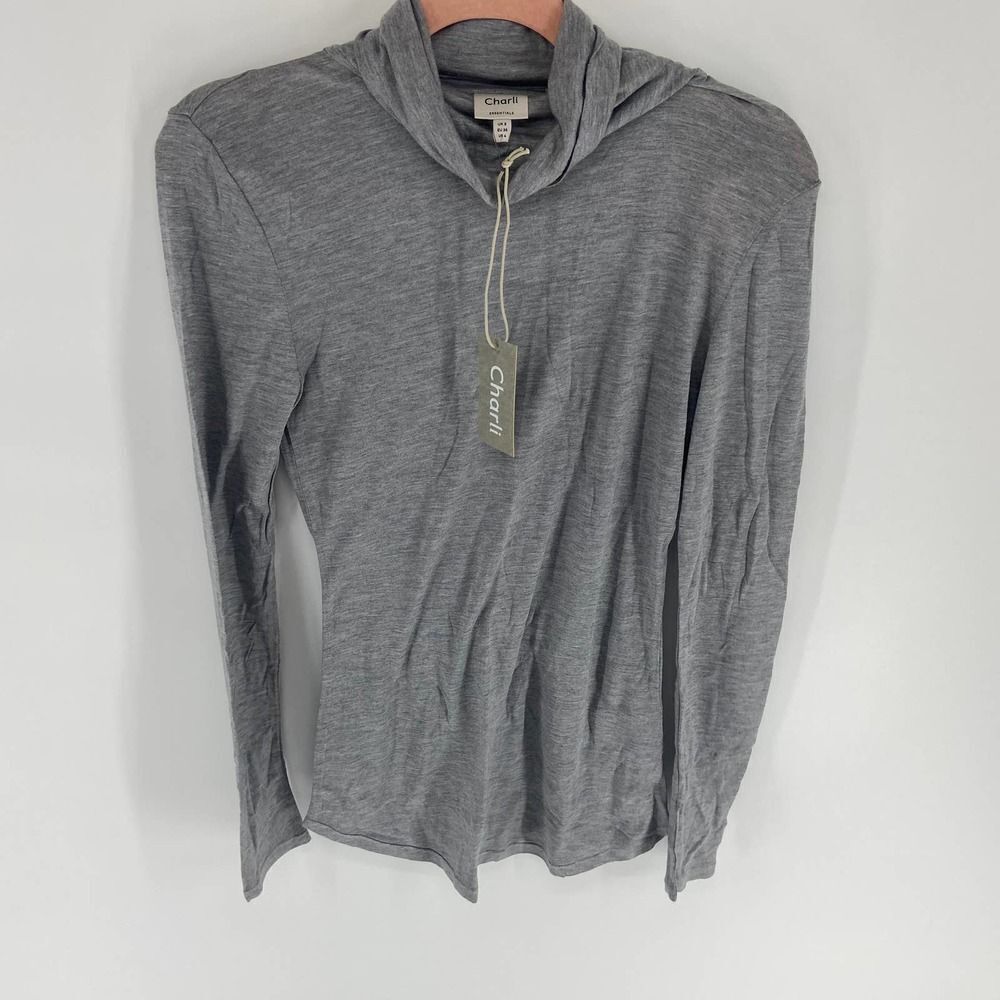 Charli Gray Cowl Neck Magnolia Long sleeve jersey blouse top NWT Womens 4